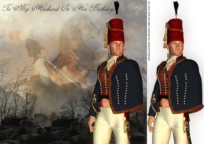 Husband Napoleonic Birthday Card Front