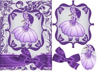 Crinoline Little Girl Greeting Card Front