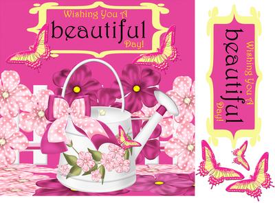 Birthday Card with Flowers Bright and Happy
