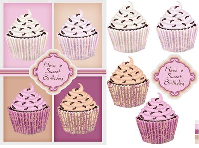 Cupcake Sweet Birthday Greeting Card Front