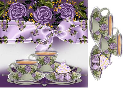 Tea for Two Birthday Card Front