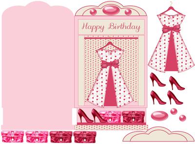 Dress Shoes Handbag and Wardrobe Card