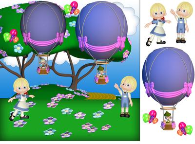 The Balloon Race Greeting Card Front
