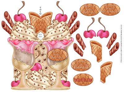 Ice Cream Shaped Birthday Greeting Card
