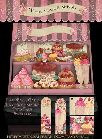 The Cake Shop Birthday Tent Easel Card