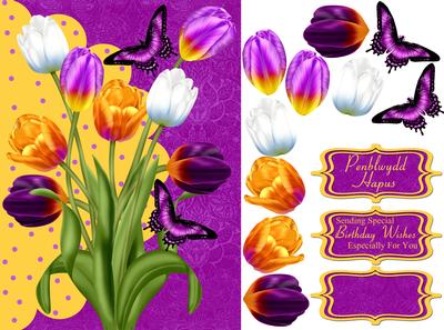 Tulip Birthday Card Front
