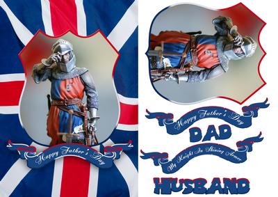Father's Day Card Front with Knight