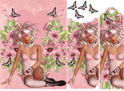 Pretty in Pink's Birthday Greeting Bookmark Card