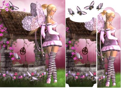 Pretty Fairy Bookmark Greeting Card Front