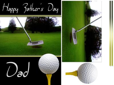 Golf Father's Day Greeting Card Front