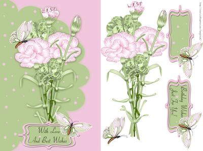 Carnation Birthday Quick Card Front