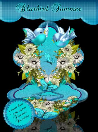 Bluebird Summer Easel Card Kit