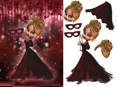 Cutie Pie Prom/masquerade Birthday Card Front