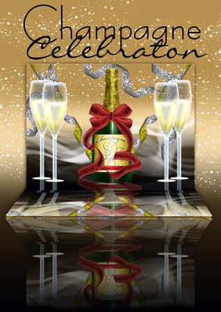 Champange Celebration Easel Card Kit