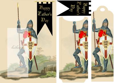 Ye Olde Knight Father's Day Bookmark Card
