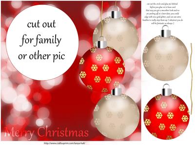 Christmas Card with Your Photo Insert Circle