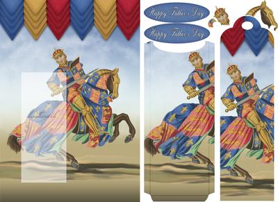 Father's Day / Birthday Knight Bookmark Card Front