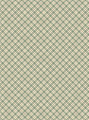 Country Cottage Green Plaid Background