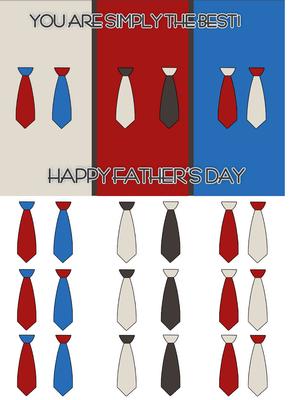 Simply the Best Father's Day Tie Card Front