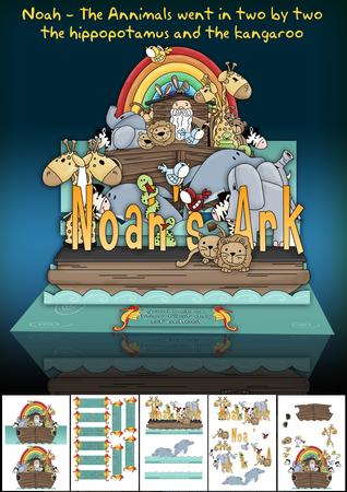 Noa and His Animals Easel Card Kit Over the Edge