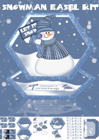 Snowman Christmas Easel Kit