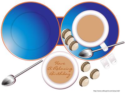 Nice Cup of Tea, Shaped Card