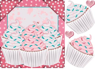 Cupcake Birthday Quick Card Front