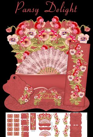 Pansy Delight Easel Kit Card