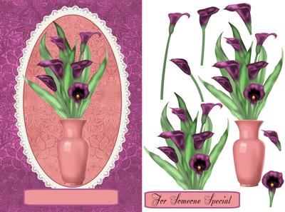 Floral Vase Birthday Card for Someone Special