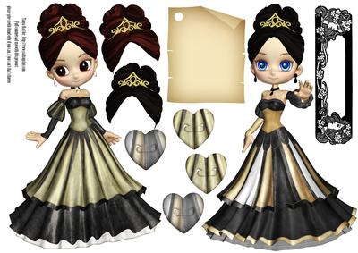 Cute Prom Girl Embelishments / Clip Art