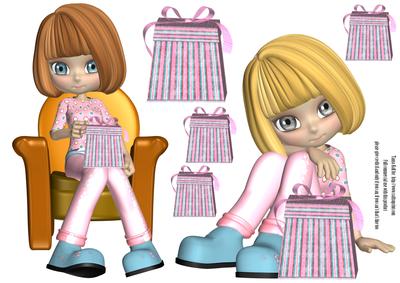 Two Cute Girly Embelishments / Clipart