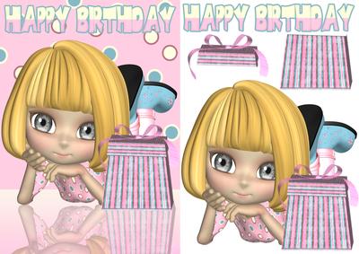 Cutie Pie Female Birthday Greeting Card