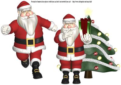 Two Santa Embellishments / Clipart