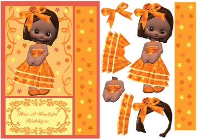 Cute Little Dark Skinned Birthday Girl