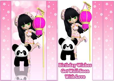 Cute Pink Dress Up Birthday Quick Card