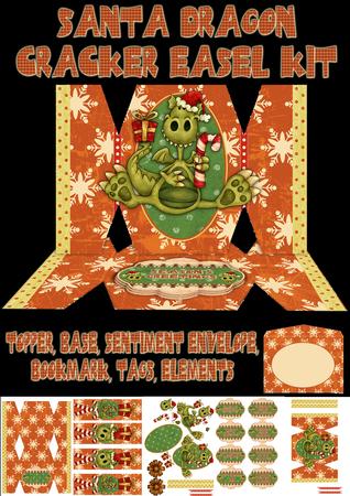 Santa Dragon Christmas Cracker Easel Kit