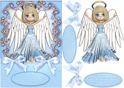 Pretty Angel Christmas Card
