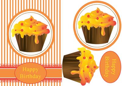 Cupcake Birthday Quick Card No3 of 6