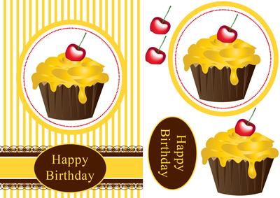 Cupcake Quick Birthday Card No4 of 6