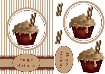Cupcake Greeting Quick Card No5 of 6
