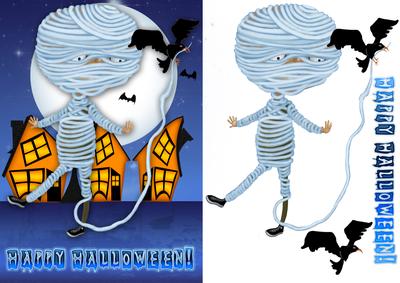 Fun Mummy Dress Up Halloween Quick Card