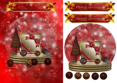 Christmas Snow Globe with Chocolates