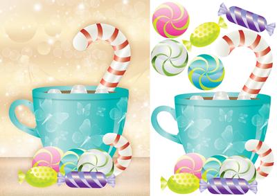 Mug with Sweets Christmas Quick Card