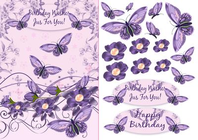 Floral Butterfly Quick Card Front