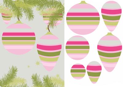 Bauble Christmas Greeting Card Modern