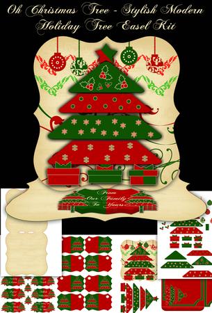 Christmas Tree Easel Card Kit
