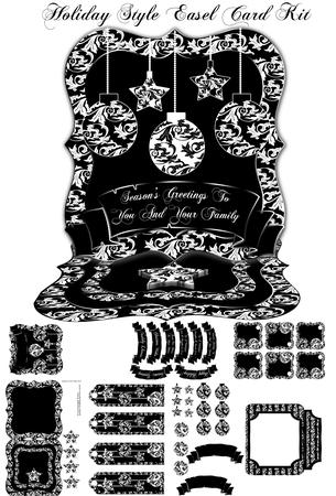 Black and White Easel Card Kit