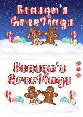 Christmas Quick Card with Candy Canes and Gingerbread