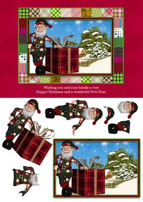 Santa and Scene Christmas Quick Card