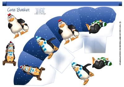 Penguin Family Gift Basket Great for Christmas
